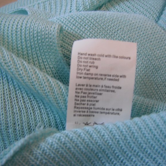 GABBY ISABELLA Women's Top  SIZE- L,XL Surf Blue TOP KNIT 100% Viscose - Picture 15 of 16